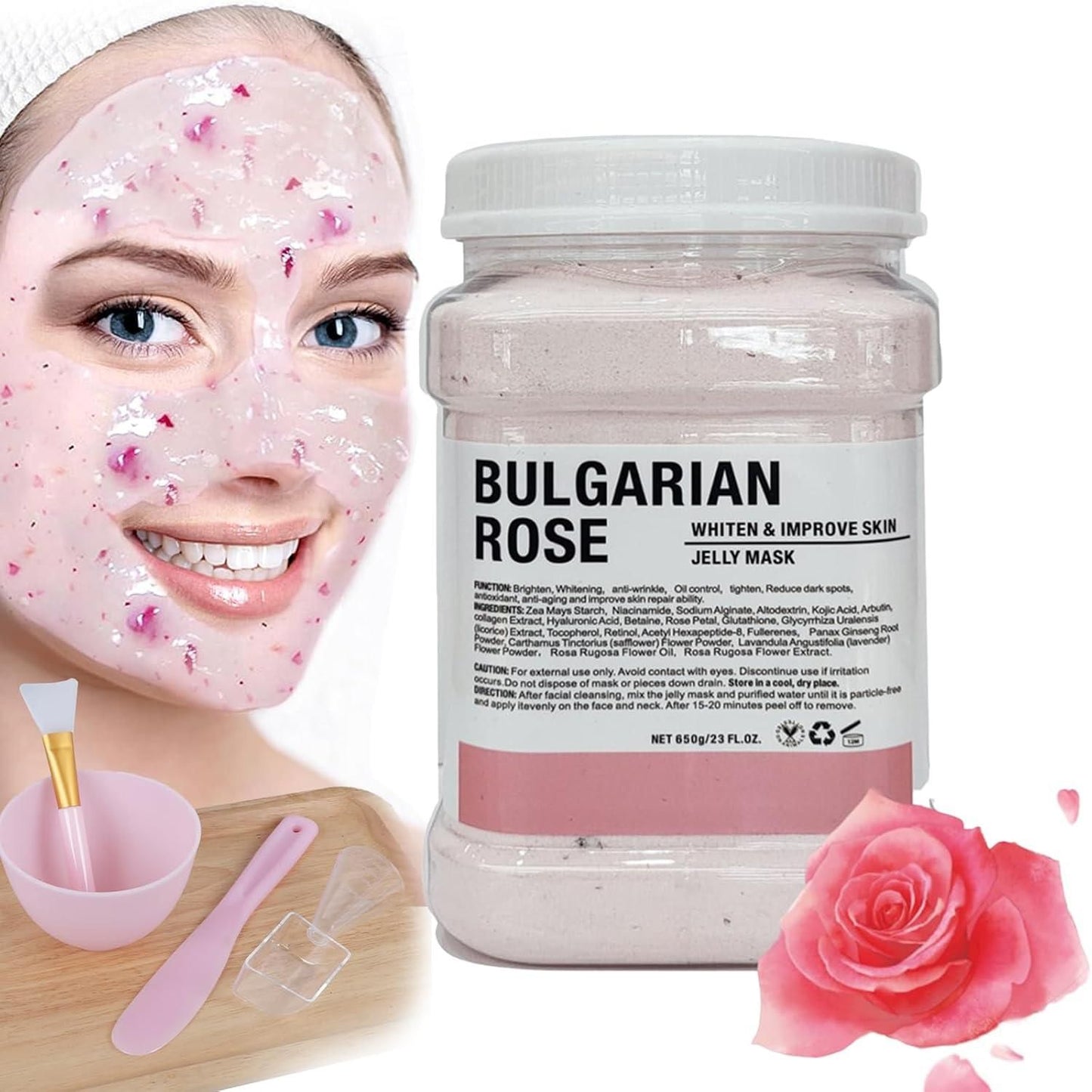 Professional Peel-Off Hydro Bulgarian Rose Jelly Face Mask